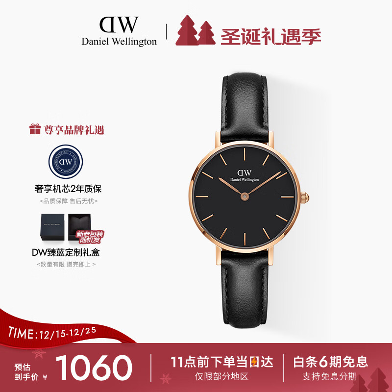 丹尼尔惠灵顿（DanielWellington）DW手表女简约皮带女士手表学生表时尚欧美表节日礼物DW00100224