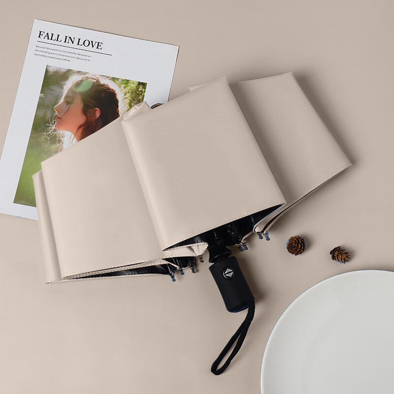 天堂簡(jiǎn)約三折傘雨傘防曬遮陽(yáng)傘大號(hào)晴雨兩用全自動(dòng)遮陽(yáng)傘抗UV批發(fā) 自動(dòng)款白色 自動(dòng)款白色