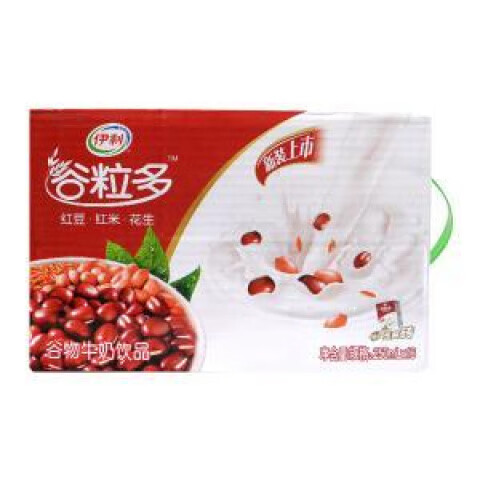伊利谷粒多红豆牛奶红红花生米均衡谷物早餐甜奶新年过节商务送礼精品 红谷粒16盒(1箱装)
