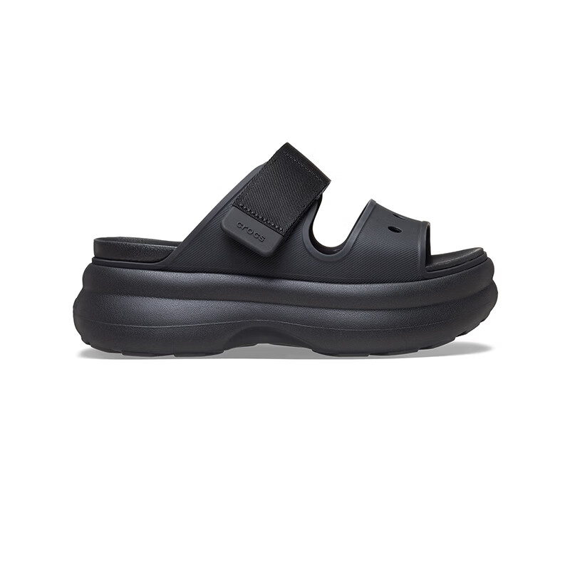 卡骆驰(CROCS)2026春季新款嗖酷双跟带凉鞋时尚休闲舒适花园鞋女鞋|212861 黑色-001(含智必星) 36 /37(230mm)