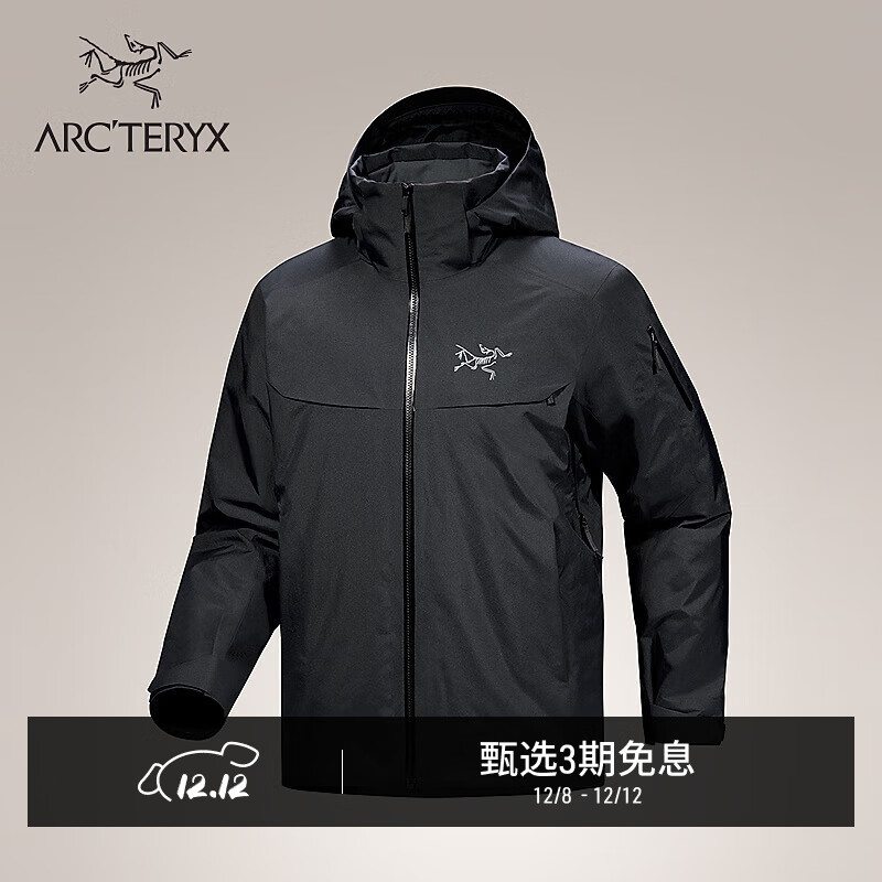 ARC&#039;TERYX始祖鸟 MACAI DOWN JACKET 保暖 男子 滑雪羽绒夹克 BLACK/黑色 M