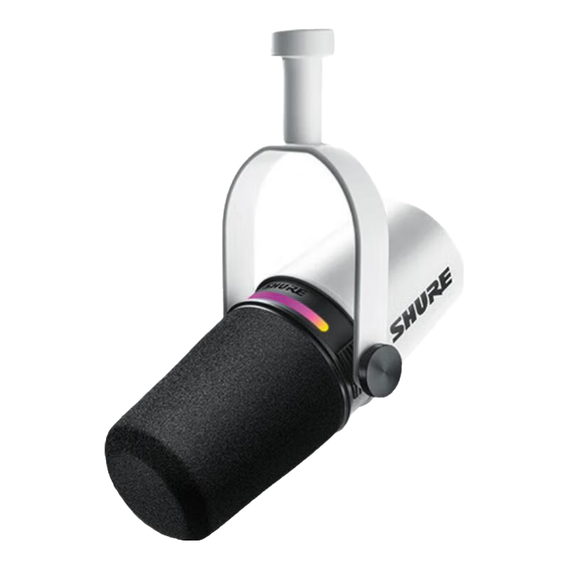 SHURE 舒爾MV6/MV7X/MV7+/MV7i主播話筒電腦手機(jī)專業(yè)直播錄音K歌人聲桌面麥克風(fēng)全套裝 MV7+-W-CN 白色標(biāo)配