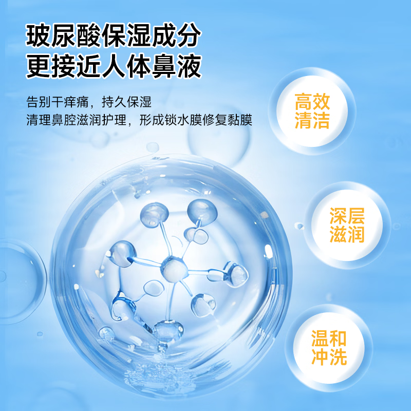 酷润玻尿酸洗鼻器海盐水成人儿童鼻炎喷剂鼻腔冲洗器医用鼻窦炎洗鼻剂 95%客户选择【药师推荐 专攻鼻炎】30ml