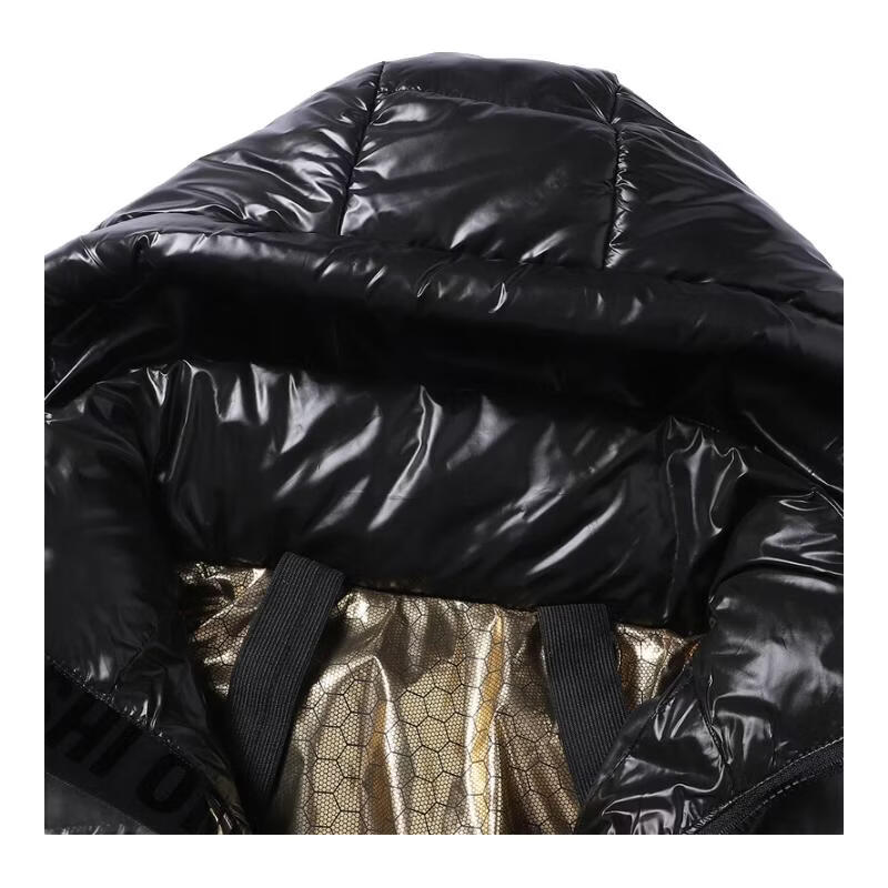 迈途【加厚保暖】黑金棉服连帽可脱卸秋冬高级感外穿外套防寒棉袄男女 黑金棉衣 XL