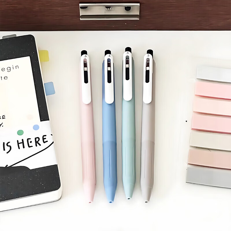 斑马牌日本JJ118悦芯笔CLIP Chill按动式学生用刷题黑笔0.5mm黑色中性笔高颜值大容量速干顺滑笔 透明黑 3支装