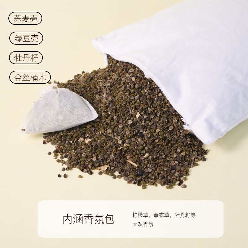 牡丹青衣助眠枕非遗香云纱安睡枕洛阳牡丹籽便携纯丝绸失眠枕头天然礼品 千里江山款香云纱安睡枕（赠礼品包） 单只 50cm*25cm