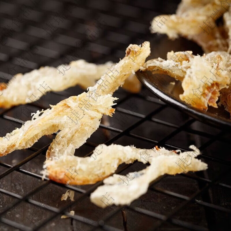 海庭则品1000g碳烤红烧模拟蟹肉香甜烤鱼肉500g山东特产烤鳕鱼带刺海鲜零 鳕鱼肉有刺款500g*1袋