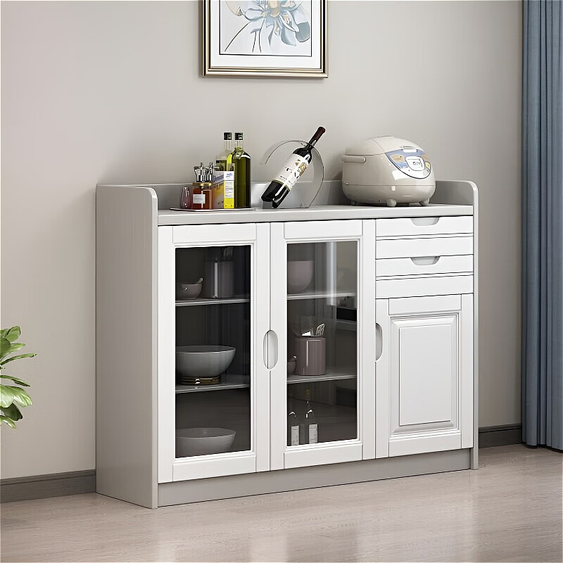 梵盛林2026新款实木餐边柜矮柜餐厅边柜酒柜靠墙现代简约客厅茶水柜碗柜 1.6米海棠色 包入户安装