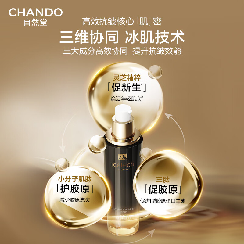 自然堂冰肌紧致抗皱水乳套装 提拉轮廓淡纹滋润护肤品新年礼物送妈妈 水乳霜精四件套