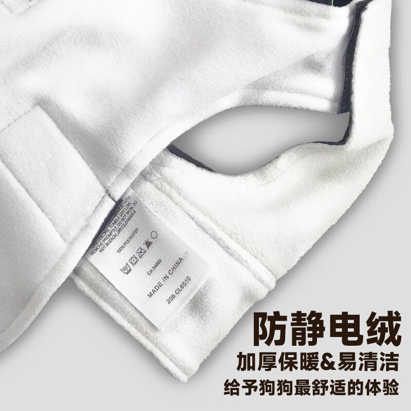 狗衣服冬装冲锋衣小型犬中大2025新款秋冬小体厚款防掉毛防水保暖 白绿色 XS-衣长21cm（建议体重1.5-2.5公斤）