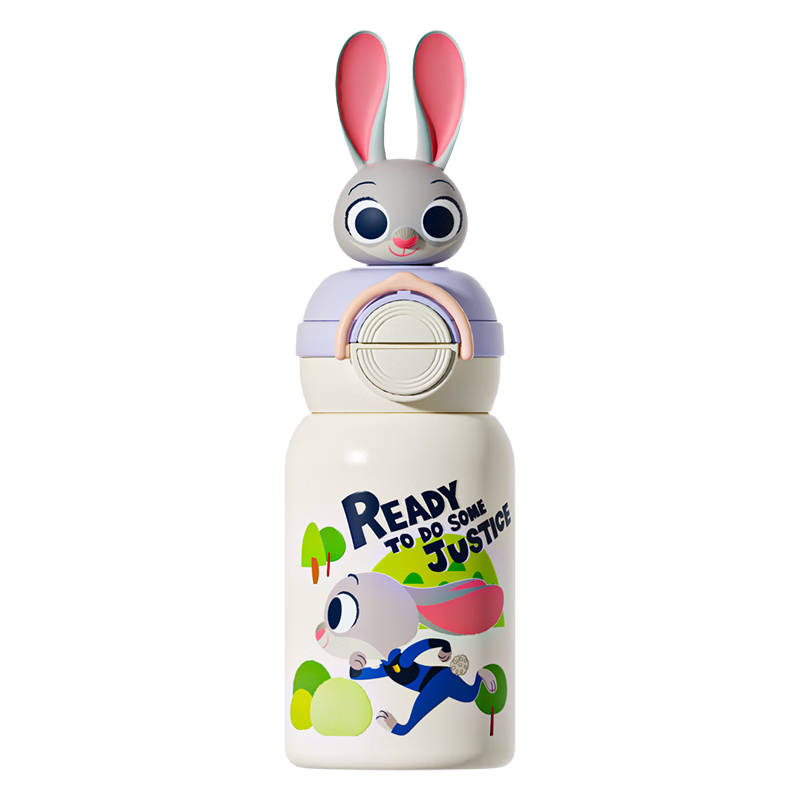 格米（germ）瘋狂動(dòng)物城2聯(lián)名兒童保溫杯男女學(xué)生吸管杯雙飲高顏值上學(xué)水杯 朱迪480ML【馬年開運(yùn)套裝】