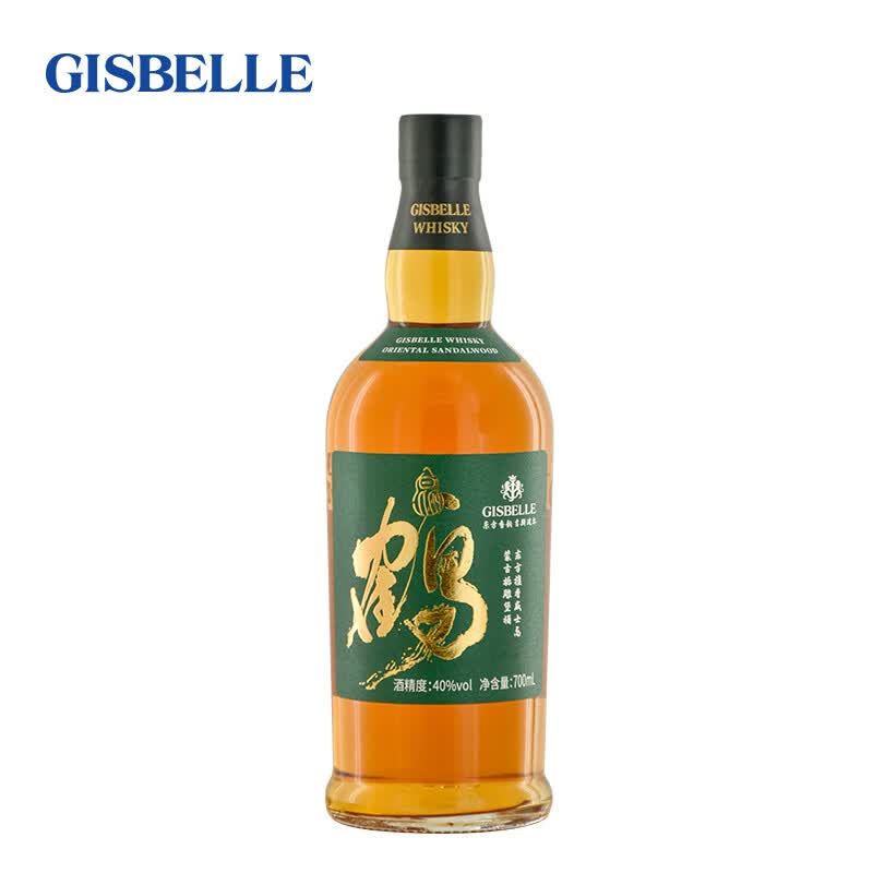 吉斯波尔昆鹤东方檀香调和型威士忌蒙古栎雕堡桶40度洋酒礼盒装700ml