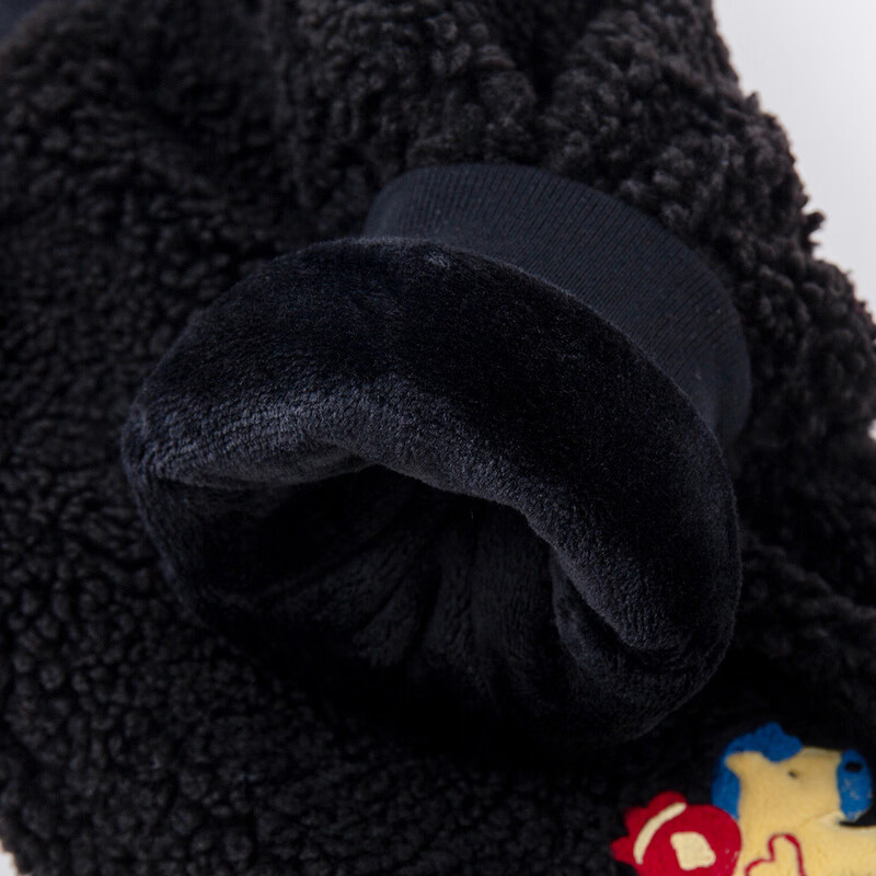 嘟嘟家儿童裤子拜年服冬款男童长裤新年冬装女童裤子宝宝衣服童装过年 黑色 90