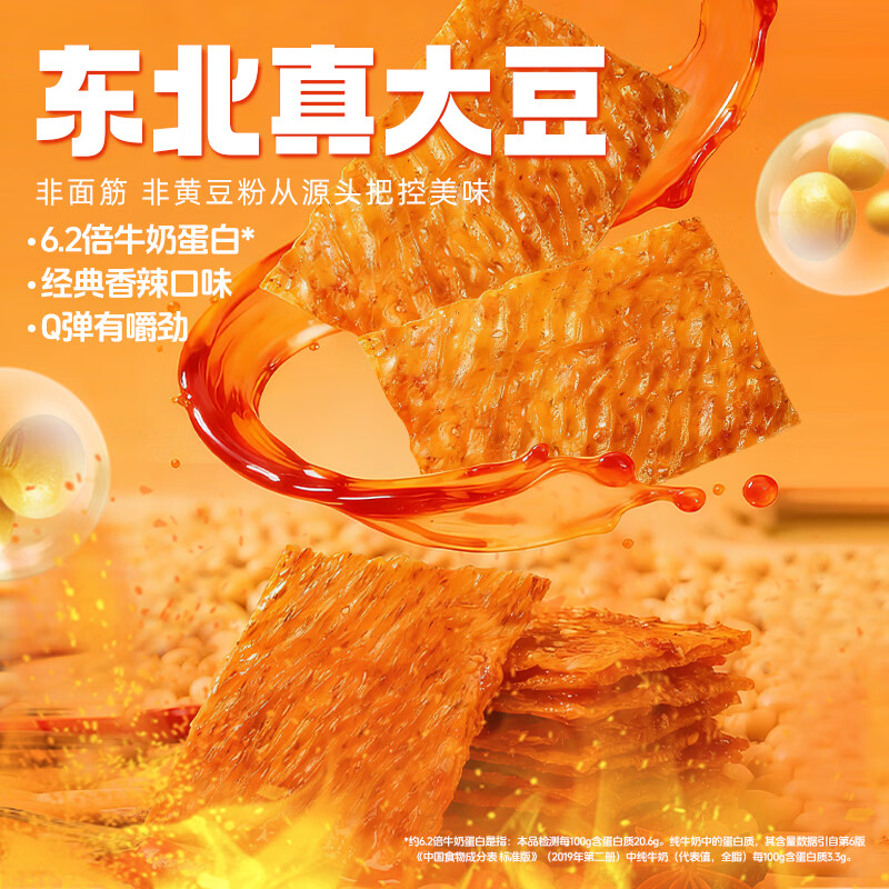 克拉古斯怀旧老式大辣片辣条豆皮8090后儿时经典童年麻辣网红零食小吃 东北大豆辣片20g*1袋【尝鲜装】