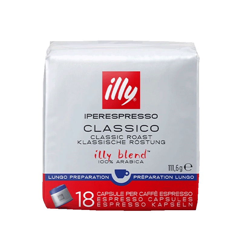 ILLY意利膠囊咖啡意式濃縮美式拿鐵咖啡機(jī)18粒裝（美式過濾）111.6g