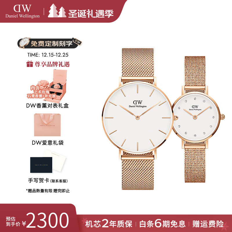 丹尼尔惠灵顿（DanielWellington）dw手表女 满天星石英女表简约时尚瑞典欧美表 生日礼物送女友 情侣对表（