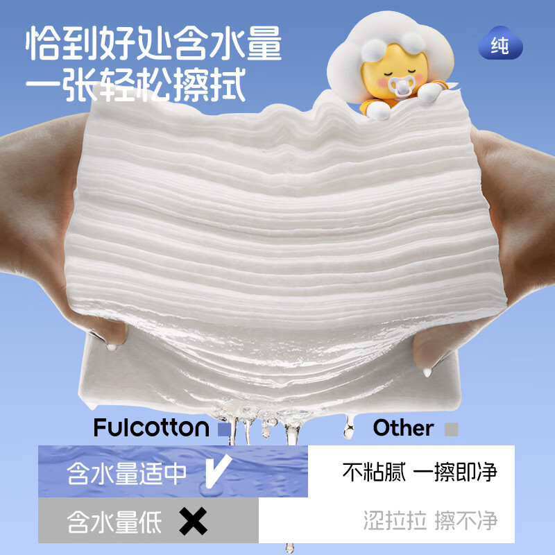 棉柔世家婴儿湿巾新生儿宝宝屁湿纸巾幼儿手口专用湿巾 【店长推荐】 80抽 10包