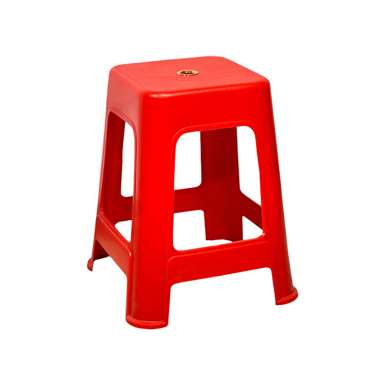 胖东来代购同款塑料凳子加厚加宽塑料凳子加宽加厚家用客厅厂家高 浅卡其色-坐高50cm