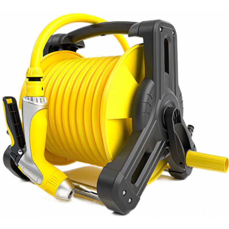 碩梵水管軟管澆花洗車接水龍頭家用高壓水槍防凍皮管自來水4分收卷器 新款高壓水槍水管車套裝+防爆10米管【免安裝】