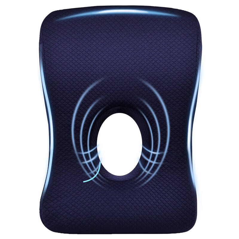 绿之源午睡枕趴睡枕多功能办公室学生午休趴枕神器睡觉趴桌子便携中空 深蓝色