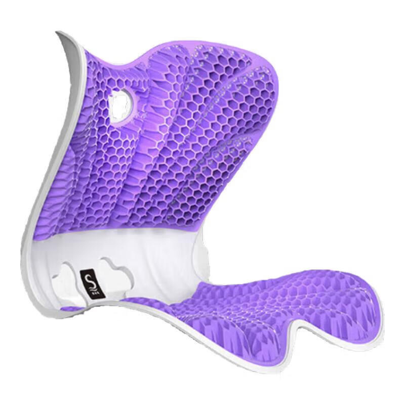 思菲其撑腰侠护腰坐垫办公久坐舒适美臀人体工学靠垫TPE凝胶久坐神器 撑腰侠包裹系列【幻影紫】160斤以内推荐