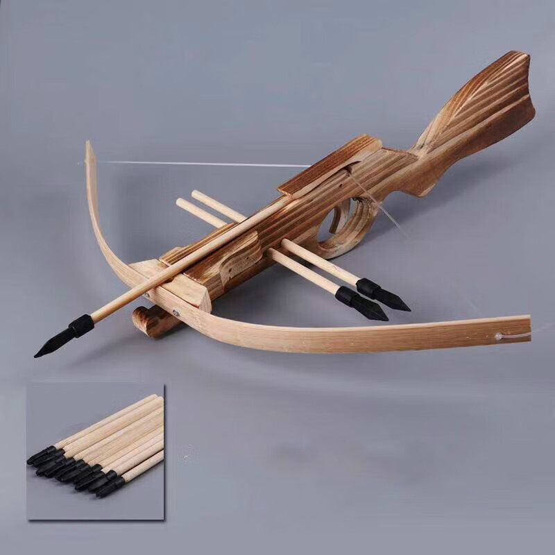 泰利奇十字驽成人猎弓 迷你实木弩男孩户外射击弓箭运动竞技树脂软胶