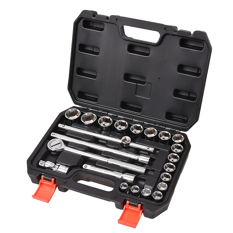 拓為（Tactix）22件套汽修棘輪扳手大飛套筒工具套裝箱維修拆卸12.5mm家用365242