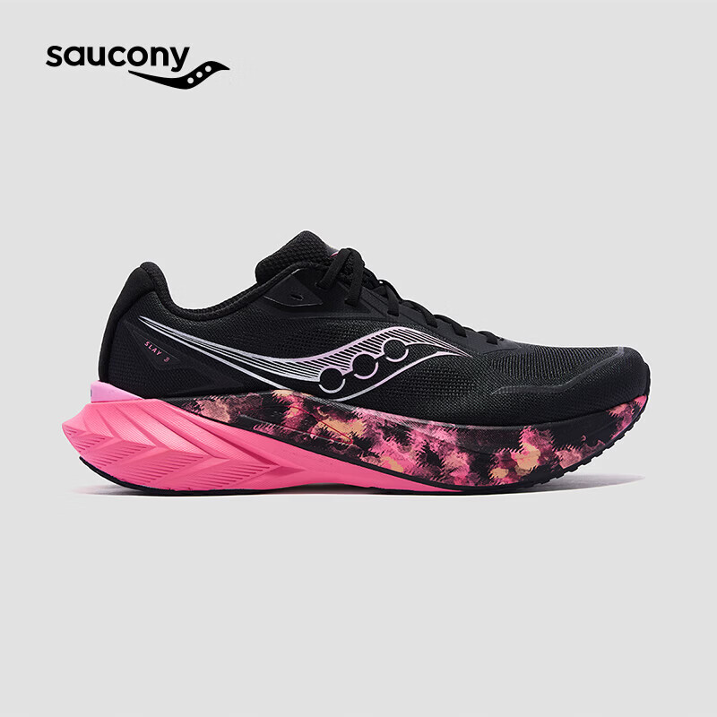 索康尼索康尼SLAY全速3跑步鞋全掌碳板竞速运动鞋 黑粉9【情侣款】 41