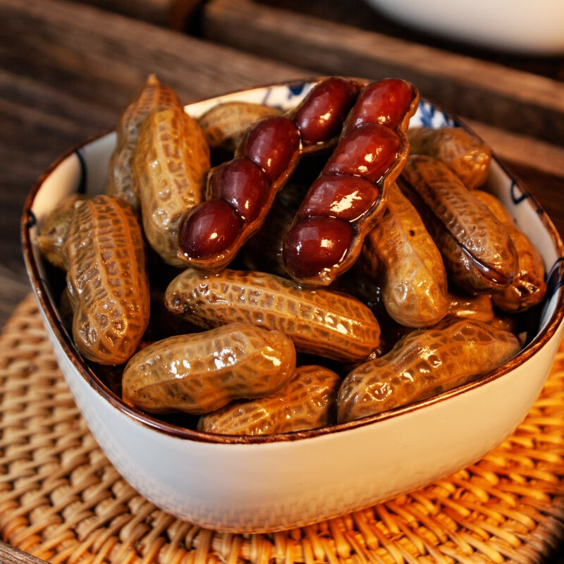 忆江城卤汁花生水煮开袋即食下酒菜深夜零食商用夜市烧烤五香味水煮花 卤汁花生408g*2袋