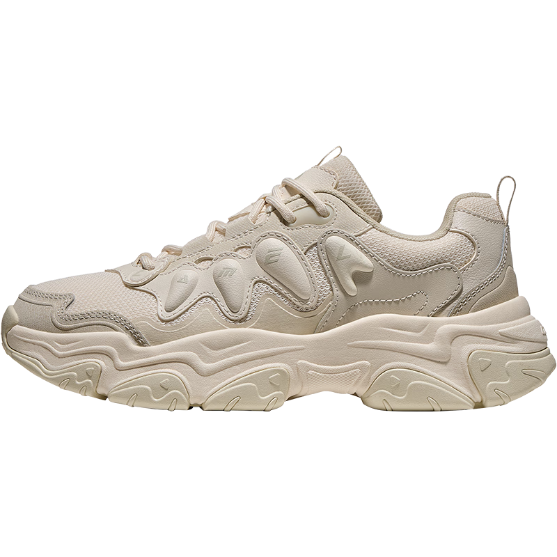 骆驼（CAMEL）山竹鞋2026运动鞋女鞋慢跑鞋休闲鞋子透气厚底老爹鞋 K26B097033，蛋奶/燕麦棕 38