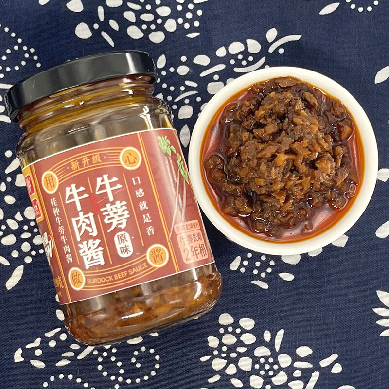 佳仲黑蒜牛肉酱下饭酱牛肉牛蒡酱拌饭酱锅蘸料厨房调料 黑蒜牛肉酱下饭酱190gx2瓶