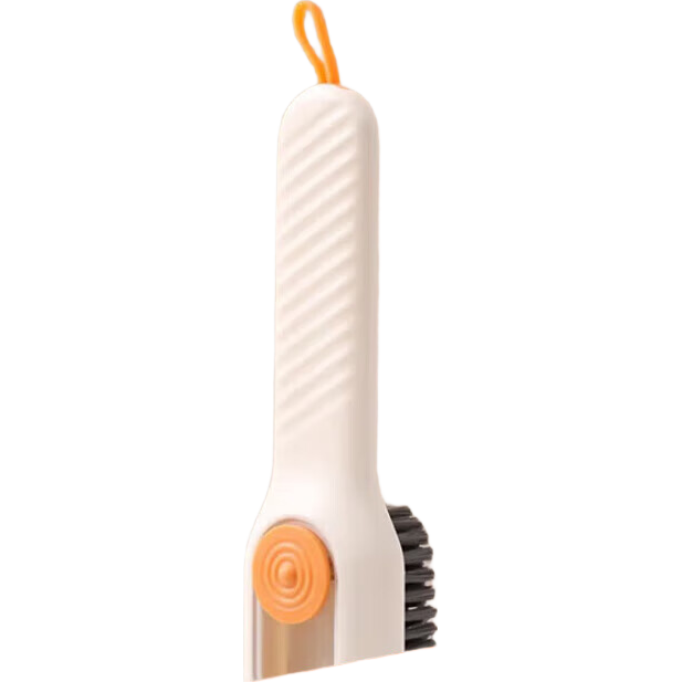 鞋刷多功能洗鞋刷家用按压式出液软毛清洁刷不伤鞋其他鞋配件 【1个装】珍珠白