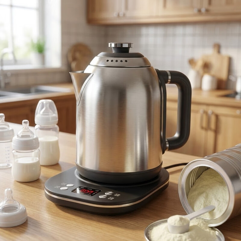 益武纯钛烧水壶家用多功能煮茶壶变频恒温防干烧大容量不锈钢煮茶炉 304不锈钢 1.8L