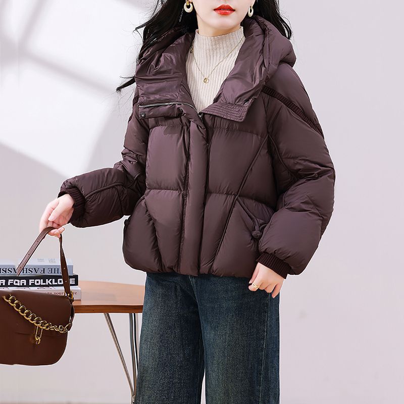 女士羽绒服女款短款中长款户外运动服饰2025年新款促销包邮 黑色 S