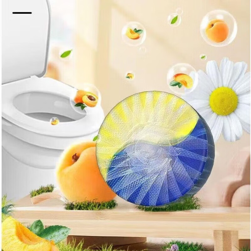 超威【严选直发】洁厕宝马桶清洁剂花香型蓝泡泡厕所祛污垢洁厕灵 栀子香 2盒【8枚】