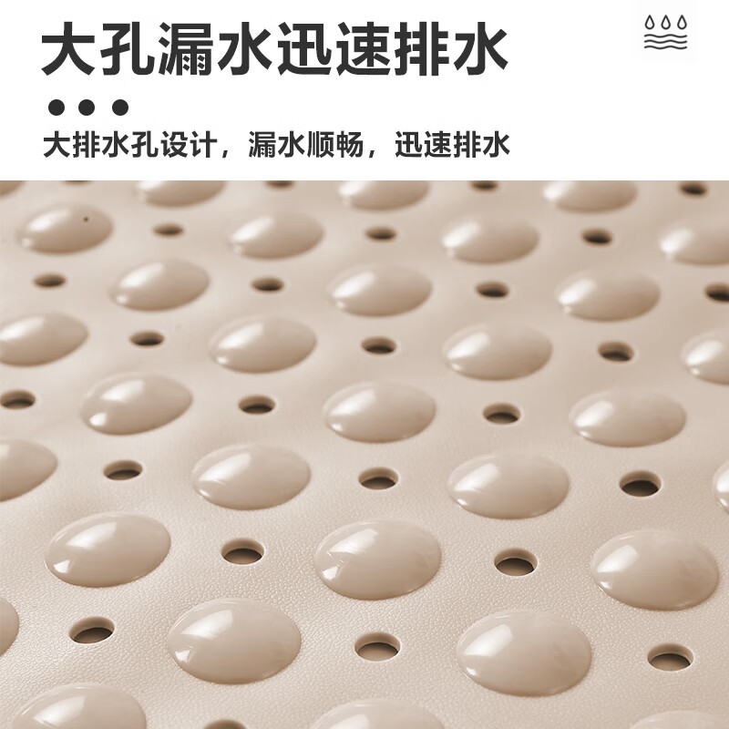 佳洁利 浴室防滑垫淋浴沐浴地垫洗澡脚垫厕所卫生间防摔垫子tpe环保无味 马绿（舒适）穴位按摩促进血液循环 120cm*80cm 1件数 超大加厚