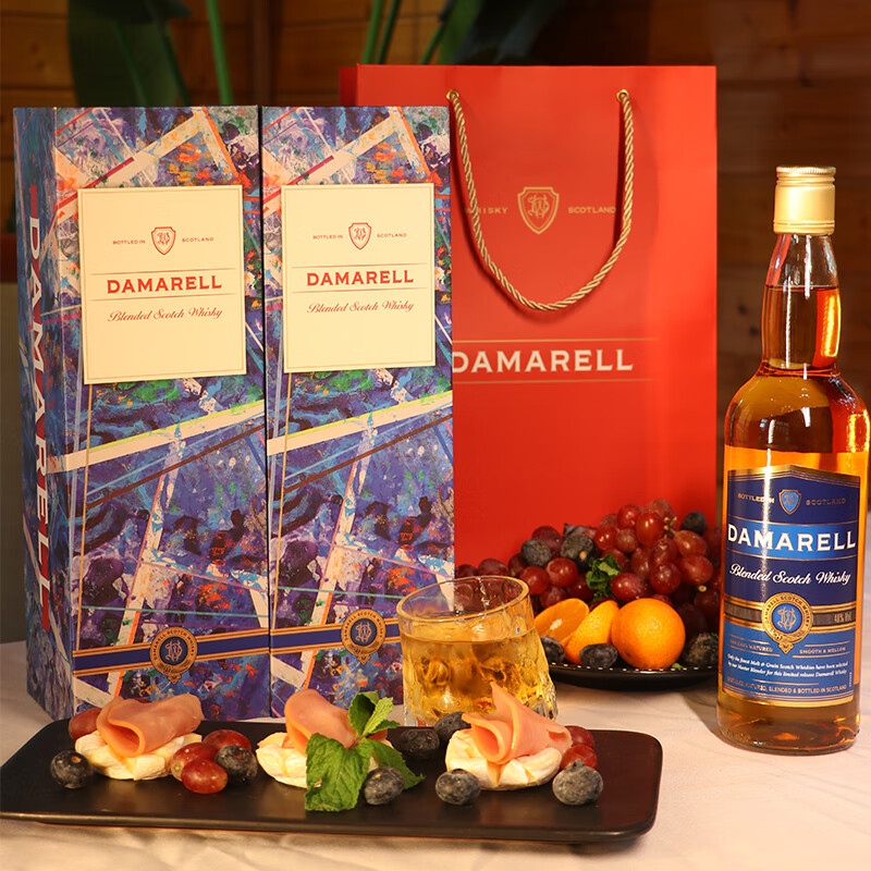达美亚苏格兰调配威士忌建发酒业进口洋酒烈酒艺术家联名限量珍藏礼盒 700mL 2瓶