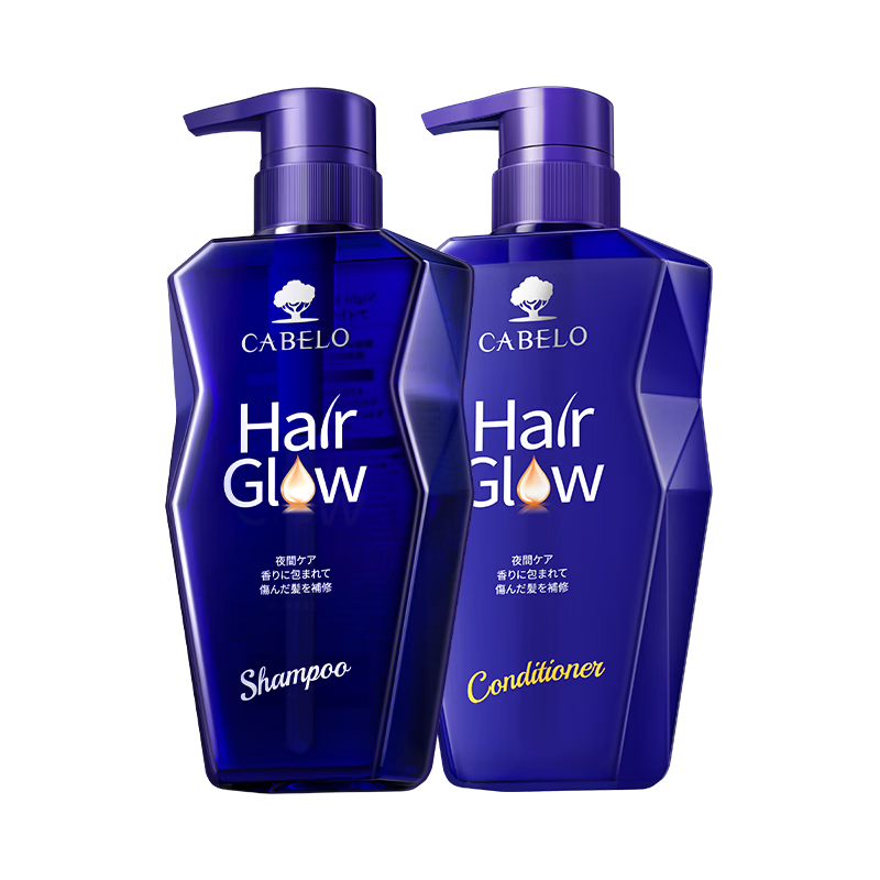 卡蓓诺（CABELO）夜间修护洗发水 舒缓头皮柔顺秀发 受损干枯发质适用【日本进口】 【修护秀发】夜间修护 洗护组合350ml*2瓶