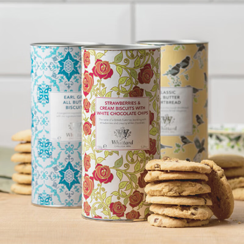 WHITTARD英国进口英式伯爵茶风味黄油饼干150g年货零食甜点