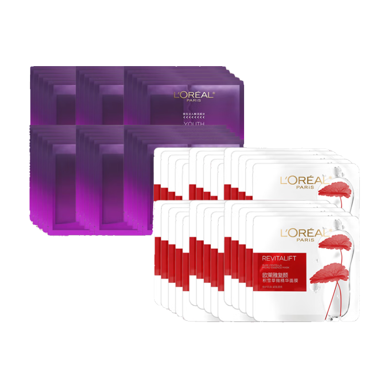 ���ڲ�����ŷ���� L'OREAL�ھ�����Ĥ�ഺ�����ܼ����ܾ�����ע��Ĥ��ˮ���¿��廤��Ʒ��Ʒ �ھ�����Ĥ*30Ƭ+��ѩ����Ĥ*30Ƭ 303.6Ԫ