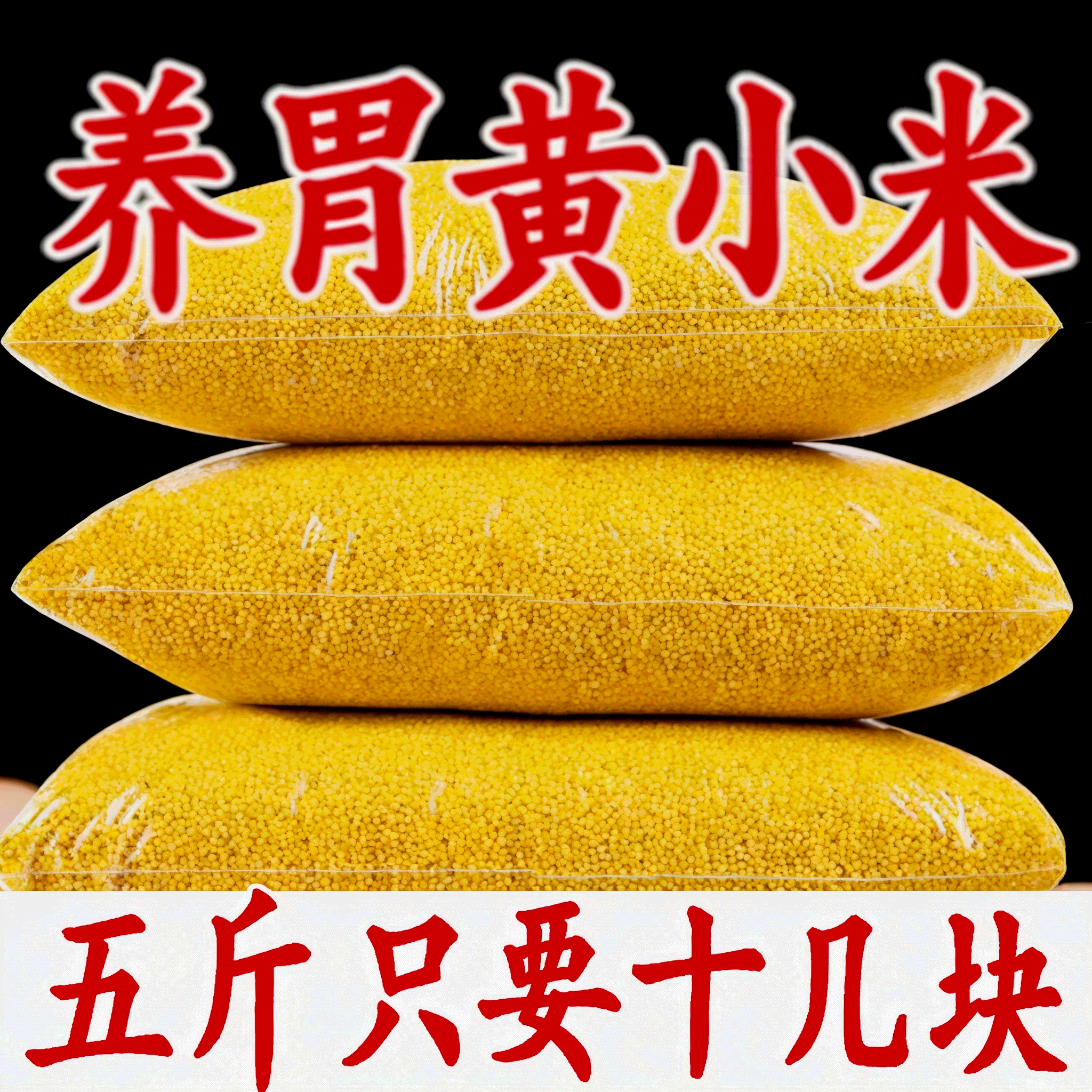 【新品品质】山西黄小米2500g农家新米特产油糯小米粥杂粮 【米油 山区羊粪种植1斤