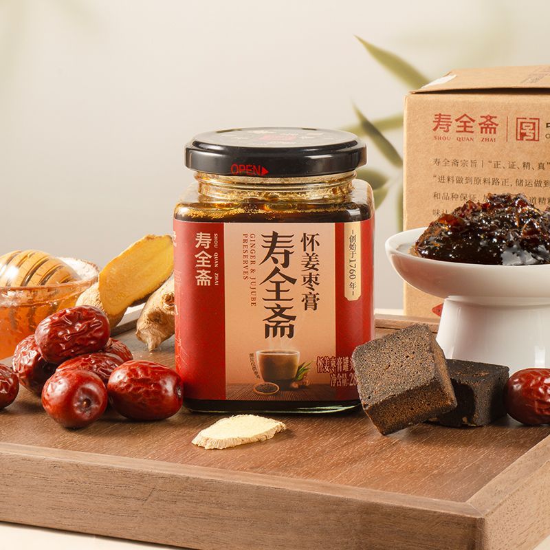 壽全齋（SHOUQUANZHAI）懷姜棗膏紅糖姜棗茶姜糖膏大姨媽可喝三伏天冬季養(yǎng)生茶 【臨期特賣】懷姜棗膏 280g*1瓶