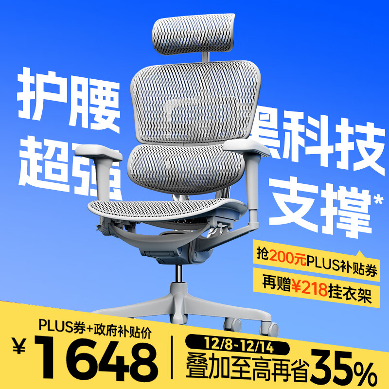 Ergonor保友金豪b雄鹰 人体工学椅 电脑椅 电竞椅办公椅子可躺老板椅 【金豪b雄鹰X】银白网