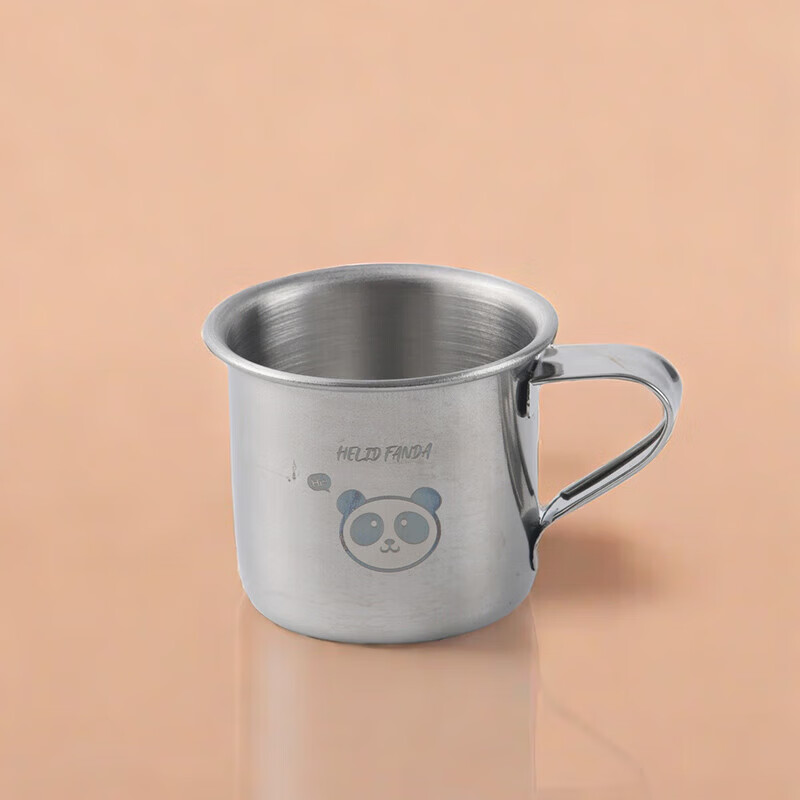 沃德百惠【甄选厂家】幼儿儿童水杯宝宝专用牛奶杯不锈钢迷你口杯敞口杯卡 兜兜熊 1个 50ml