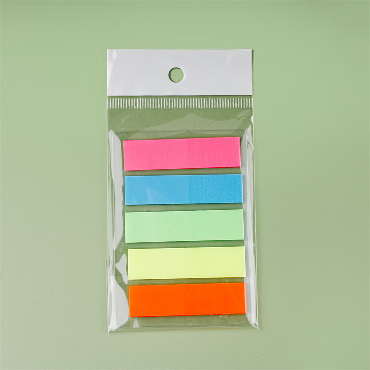 【优选直发】现货透明便利贴透视贴白色pet创意ins记事贴学生笔记便签贴 荧光平头