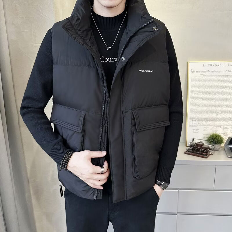 波司登冰洁2025冬季款轻薄轻便羽绒马夹男潮流羽绒服保暖外套马甲 黑色 M体重95至115 京东折扣/优惠券