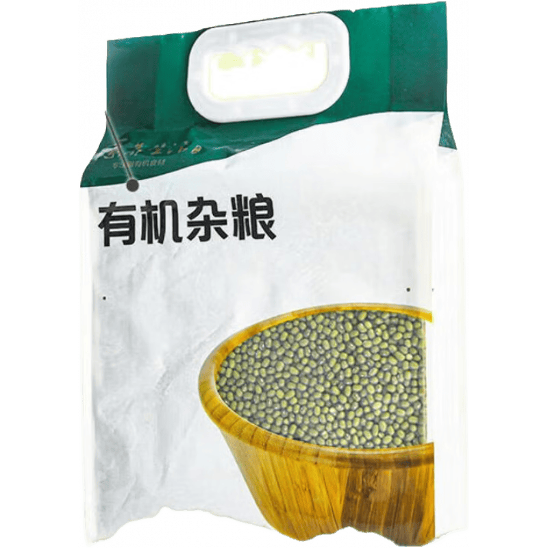 素养生活有机绿五谷杂粮粗粮真空包装可发豆芽绿豆沙汤粥 有机绿豆2kg
