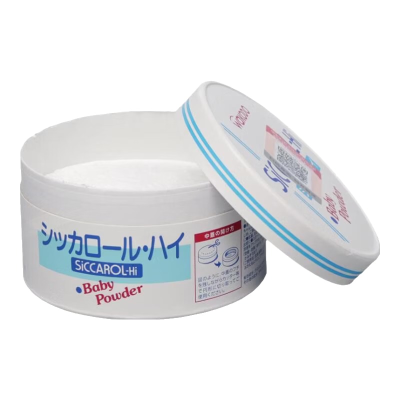 和光堂日本原装 和光堂婴儿宝宝护肤防痱子粉温和爽身粉 敏感肌可用 170g 1盒 玉米微香无粉扑