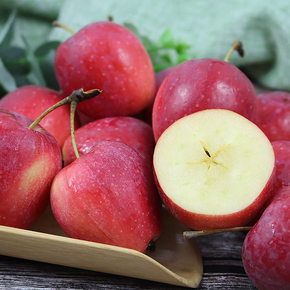 鲜姿麻脸鸡心果东北特产新鲜小苹果脆甜锦绣海棠新鲜孕妇水果水果礼盒 鸡心果净重4斤实惠装(单果30-35g)