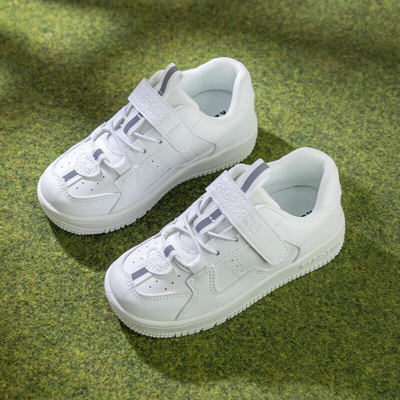 kids.ing【售罄不补】34-37码校园小白鞋儿童板鞋休闲鞋男女大童运动鞋 白色高帮 35 适合脚长21.6-22cm